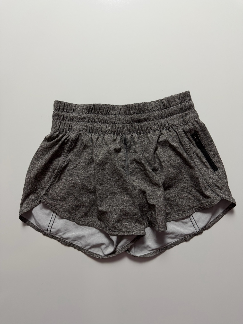 Lululemon Tracker Short V *4", Heather Lux Multi Black, Size 4